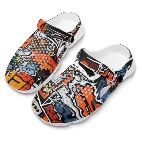 Mr.Shit Mens Clogs - Graffiti Shoes & Footwear 41 $