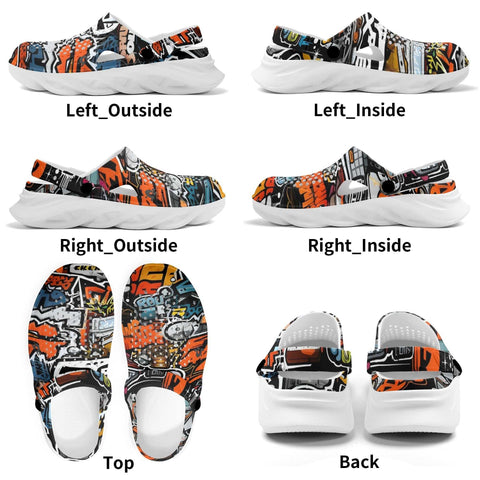 Mr.Shit Mens Clogs - Graffiti Shoes & Footwear 41 $