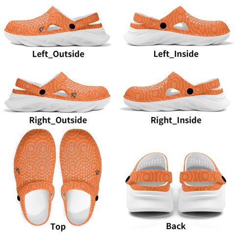 Mr.Shit Mens Clogs - Orange Pattern Shoes & Footwear 41 $