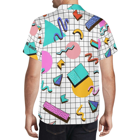 Mr.Shit Mens Hawaiian Shirt - 90s Pattern Men's Hawaiian Casual Shirts 42 $