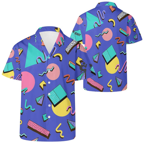Mr.Shit Mens Hawaiian Shirt - 90s Pattern 2 Men's Hawaiian Casual Shirts 42 $