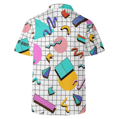 Mr.Shit Mens Hawaiian Shirt - 90s Pattern Men's Hawaiian Casual Shirts 42 $