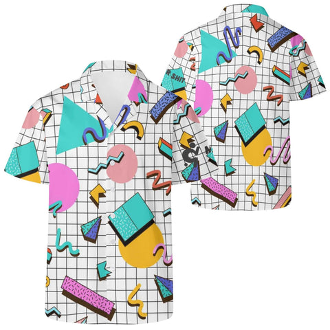Mr.Shit Mens Hawaiian Shirt - 90s Pattern Men's Hawaiian Casual Shirts 42 $