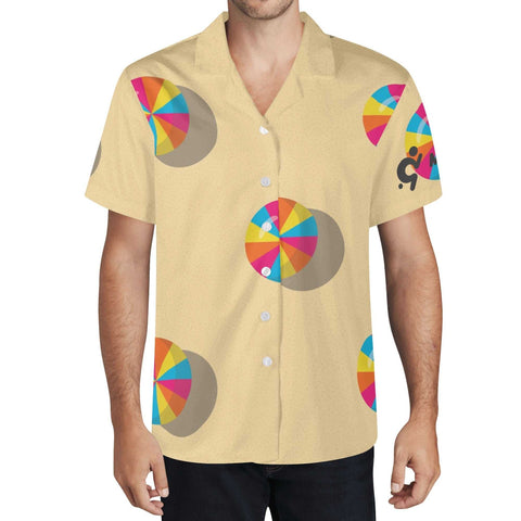 Mr.Shit Mens Hawaiian Shirt - Beach Umbrellas Men's Hawaiian Casual Shirts 42 $