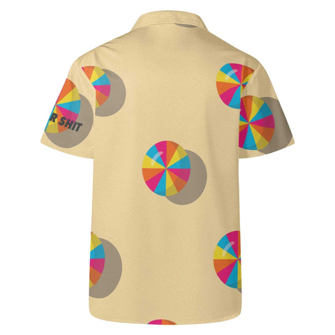 Mr.Shit Mens Hawaiian Shirt - Beach Umbrellas Men's Hawaiian Casual Shirts 42 $