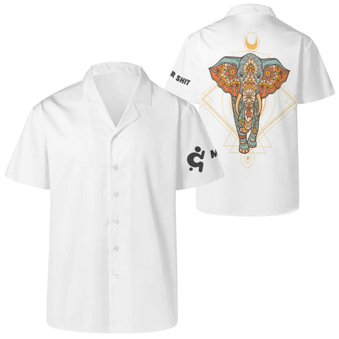 Mr.Shit Mens Hawaiian Shirt - Elephant Men's Hawaiian Casual Shirts 42 $