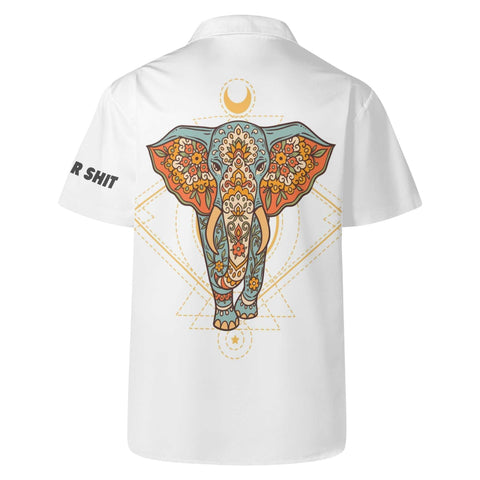 Mr.Shit Mens Hawaiian Shirt - Elephant Men's Hawaiian Casual Shirts 42 $