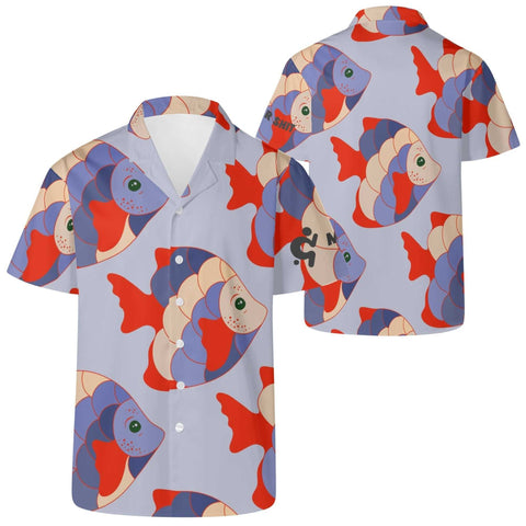 Mr.Shit Mens Hawaiian Shirt - Fishes Men's Hawaiian Casual Shirts 42 $