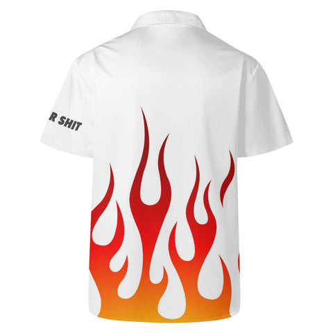 Mr.Shit Mens Hawaiian Shirt - On Fire Men's Hawaiian Casual Shirts 42 $