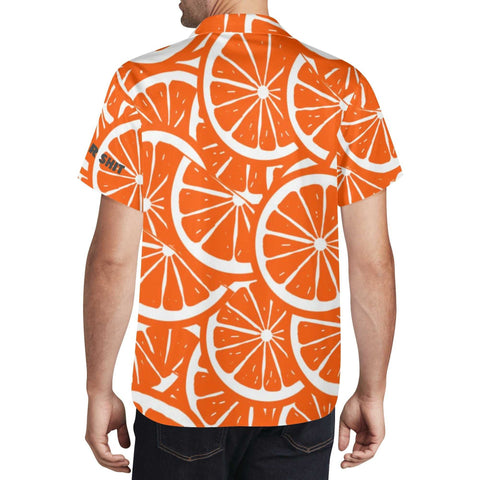Mr.Shit Mens Hawaiian Shirt - Orange Slice Men's Hawaiian Casual Shirts 42 $
