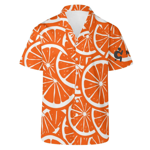 Mr.Shit Mens Hawaiian Shirt - Orange Slice Men's Hawaiian Casual Shirts 42 $
