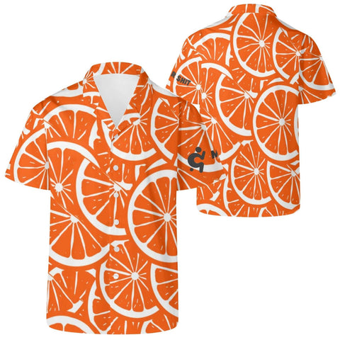 Mr.Shit Mens Hawaiian Shirt - Orange Slice Men's Hawaiian Casual Shirts 42 $