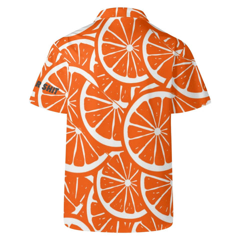 Mr.Shit Mens Hawaiian Shirt - Orange Slice Men's Hawaiian Casual Shirts 42 $