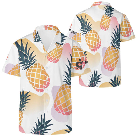 Mr.Shit Mens Hawaiian Shirt - Pineapples 2 Men's Hawaiian Casual Shirts 42 $