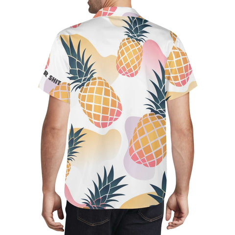 Mr.Shit Mens Hawaiian Shirt - Pineapples 2 Men's Hawaiian Casual Shirts 42 $