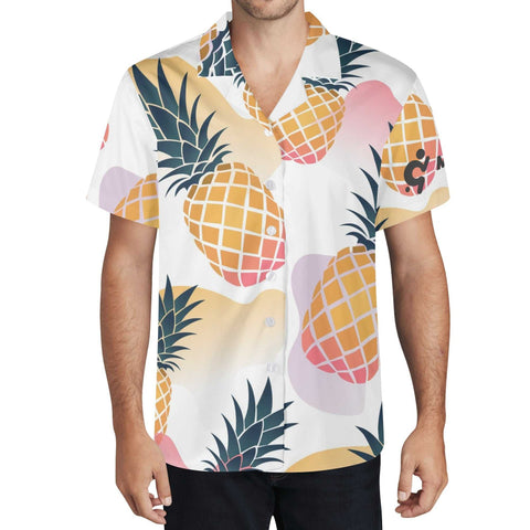 Mr.Shit Mens Hawaiian Shirt - Pineapples 2 Men's Hawaiian Casual Shirts 42 $