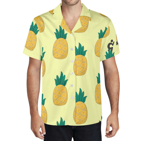 Mr.Shit Mens Hawaiian Shirt - Pineapples Men's Hawaiian Casual Shirts 42 $
