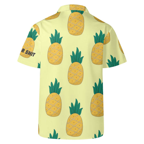 Mr.Shit Mens Hawaiian Shirt - Pineapples Men's Hawaiian Casual Shirts 42 $