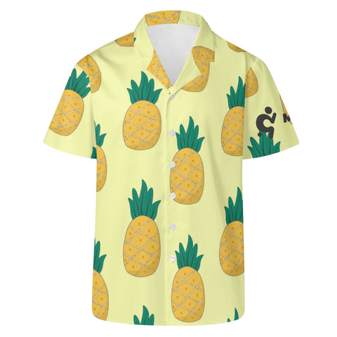 Mr.Shit Mens Hawaiian Shirt - Pineapples Men's Hawaiian Casual Shirts 42 $