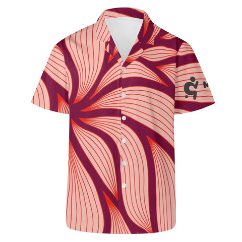 Mr.Shit Mens Hawaiian Shirt - Red Floral Men's Hawaiian Casual Shirts 42 $