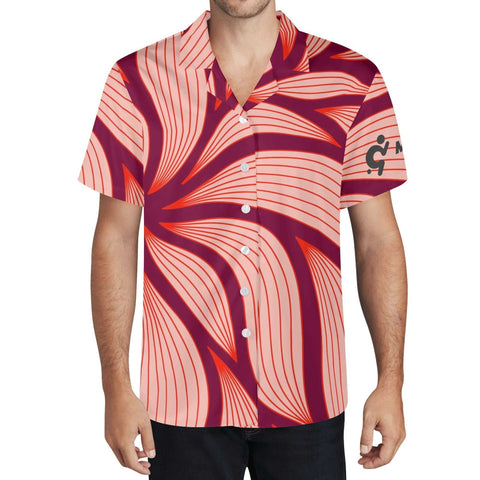 Mr.Shit Mens Hawaiian Shirt - Red Floral Men's Hawaiian Casual Shirts 42 $
