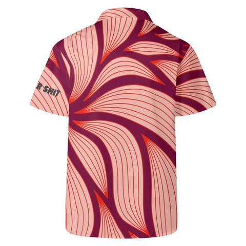 Mr.Shit Mens Hawaiian Shirt - Red Floral Men's Hawaiian Casual Shirts 42 $