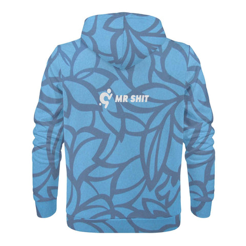 Mr.Shit Mens Hoodie - Blue Pattern Men's Hoodies 39 $