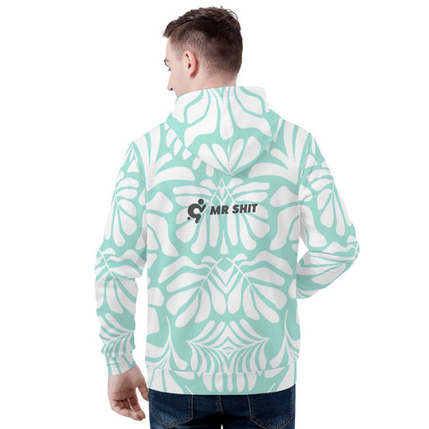 Mr.Shit Mens Hoodie - Blue Pattern 2 Men's Hoodies 39 $
