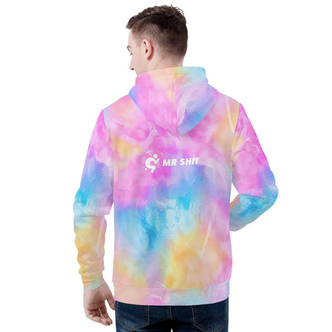 Mr.Shit Mens Hoodie - Rainbow Tie-dye Men's Hoodies 39 $