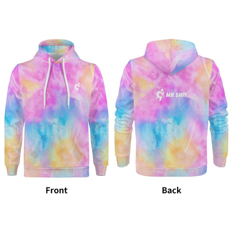 Mr.Shit Mens Hoodie - Rainbow Tie-dye Men's Hoodies 39 $