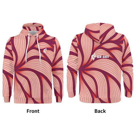 Mr.Shit Mens Hoodie - Red Pattern Men's Hoodies 39 $