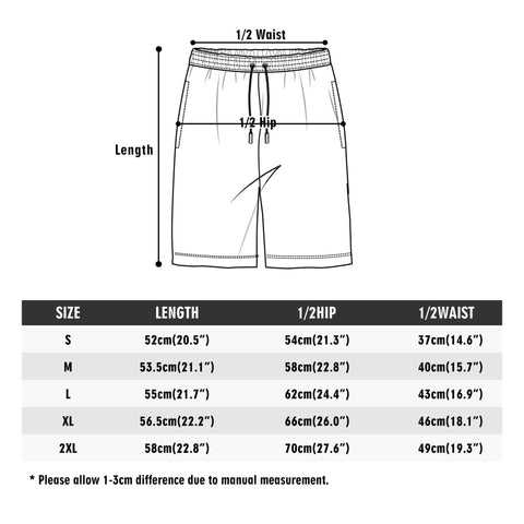 Mr.Shit Mens Lightweight Beach Shorts - Black Men's Shorts 38 $