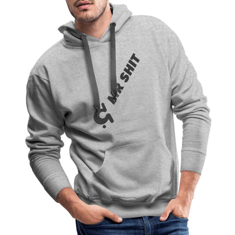 Mr.Shit Men’s Premium Hoodie - Diagonal Logo - Black Logo on Front Men's Hoodies 75 $