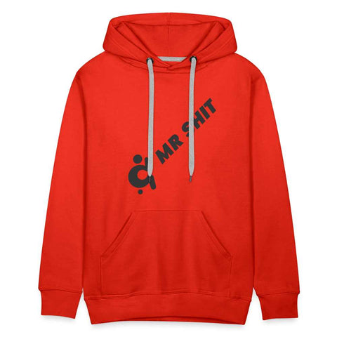 Mr.Shit Men’s Premium Hoodie - Diagonal Logo - Black Logo on Front Men's Hoodies 75 $