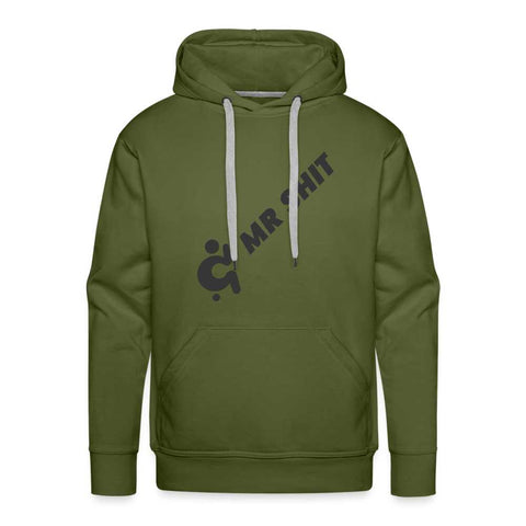 Mr.Shit Men’s Premium Hoodie - Diagonal Logo - Black Logo on Front Men's Hoodies 75 $
