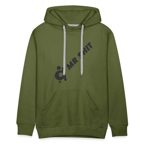 Mr.Shit Men’s Premium Hoodie - Diagonal Logo - Black Logo on Front Men's Hoodies 75 $