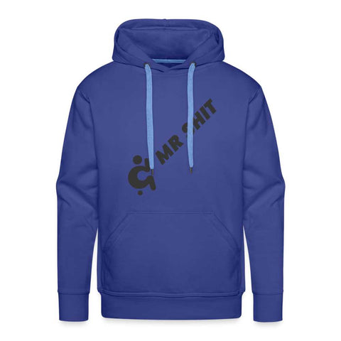 Mr.Shit Men’s Premium Hoodie - Diagonal Logo - Black Logo on Front Men's Hoodies 75 $