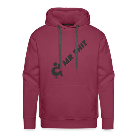 Mr.Shit Men’s Premium Hoodie - Diagonal Logo - Black Logo on Front Men's Hoodies 75 $