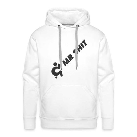 Mr.Shit Men’s Premium Hoodie - Diagonal Logo - Black Logo on Front Men's Hoodies 75 $