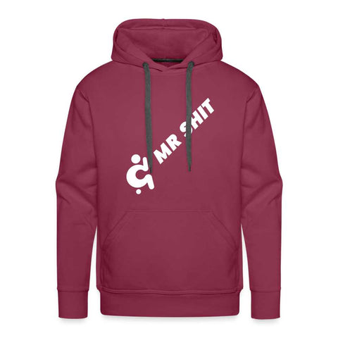 Mr.Shit Men’s Premium Hoodie - Diagonal Logo - White Logo on Front Men's Hoodies 75 $