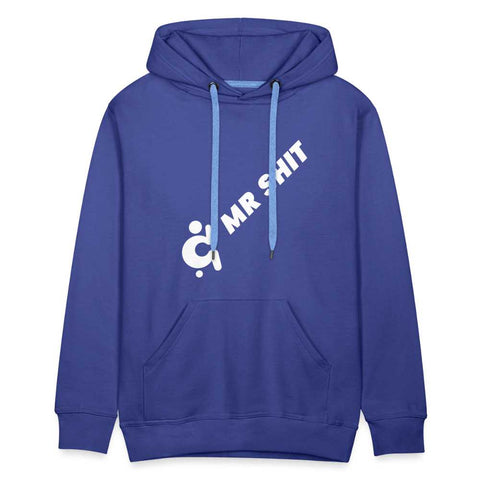 Mr.Shit Men’s Premium Hoodie - Diagonal Logo - White Logo on Front Men's Hoodies 75 $