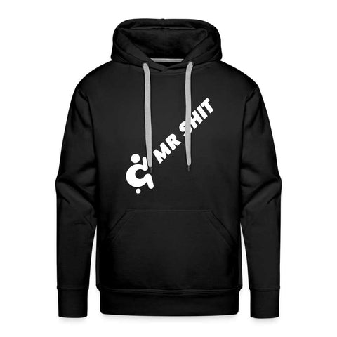 Mr.Shit Men’s Premium Hoodie - Diagonal Logo - White Logo on Front Men's Hoodies 75 $