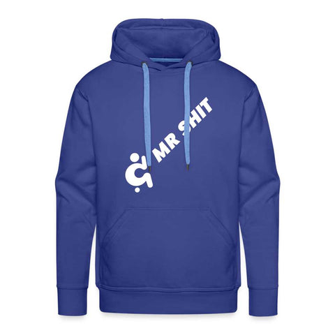 Mr.Shit Men’s Premium Hoodie - Diagonal Logo - White Logo on Front Men's Hoodies 75 $