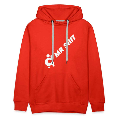 Mr.Shit Men’s Premium Hoodie - Diagonal Logo - White Logo on Front Men's Hoodies 75 $