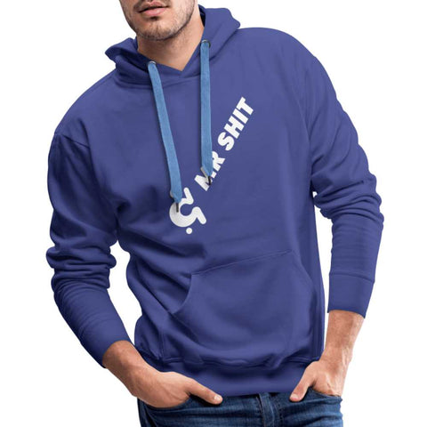 Mr.Shit Men’s Premium Hoodie - Diagonal Logo - White Logo on Front Men's Hoodies 75 $