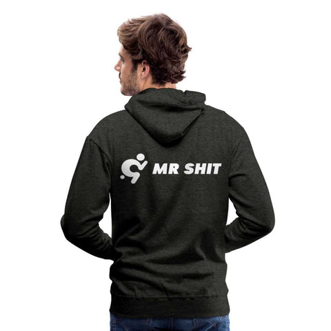 Mr.Shit Men’s Premium Hoodie - White Logo on Colour - Logo on Back Men's Hoodies 75 $