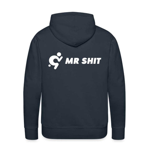 Mr.Shit Men’s Premium Hoodie - White Logo on Colour - Logo on Back Men's Hoodies 75 $