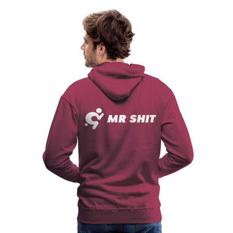 Mr.Shit Men’s Premium Hoodie - White Logo on Colour - Logo on Back Men's Hoodies 75 $