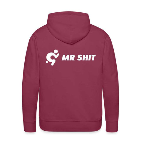 Mr.Shit Men’s Premium Hoodie - White Logo on Colour - Logo on Back Men's Hoodies 75 $