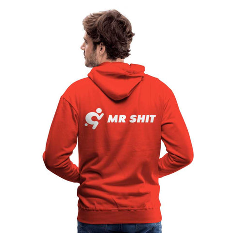 Mr.Shit Men’s Premium Hoodie - White Logo on Colour - Logo on Back Men's Hoodies 75 $